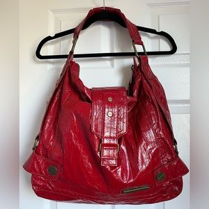 Matt and Nat vegan leather hobo bag in red